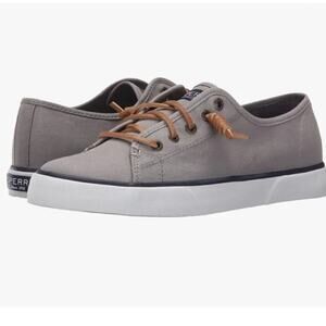 Sperry Top Sider Size 9.5M Pier View Slip On Low Top Flat Canvas Sneaker Gray